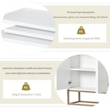 thumbnail of Merax Modernes Sideboard im minimalistischen Stil 4-türiger griffloser Buffetschrank für Esszimmer, Wohnzimmer, Küche weiß