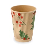 thumbnail of BIOZOYG 500 Stück Riffelbecher für Heißgetränke 300ml / 12oz Einwegbecher Pappbecher Zweige Winterbecher kompostierbar umweltfreundlich
