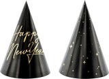 thumbnail of 6 Hüte `Happy New Year` schwarz gold