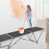 thumbnail of Tapeziertisch Alu Flohmarkttisch 300x60 cm Klapptisch klappbar mit Messskala