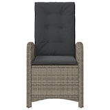 thumbnail of vidaXL Tuinstoel verstelbaar met kussens poly rattan grijs