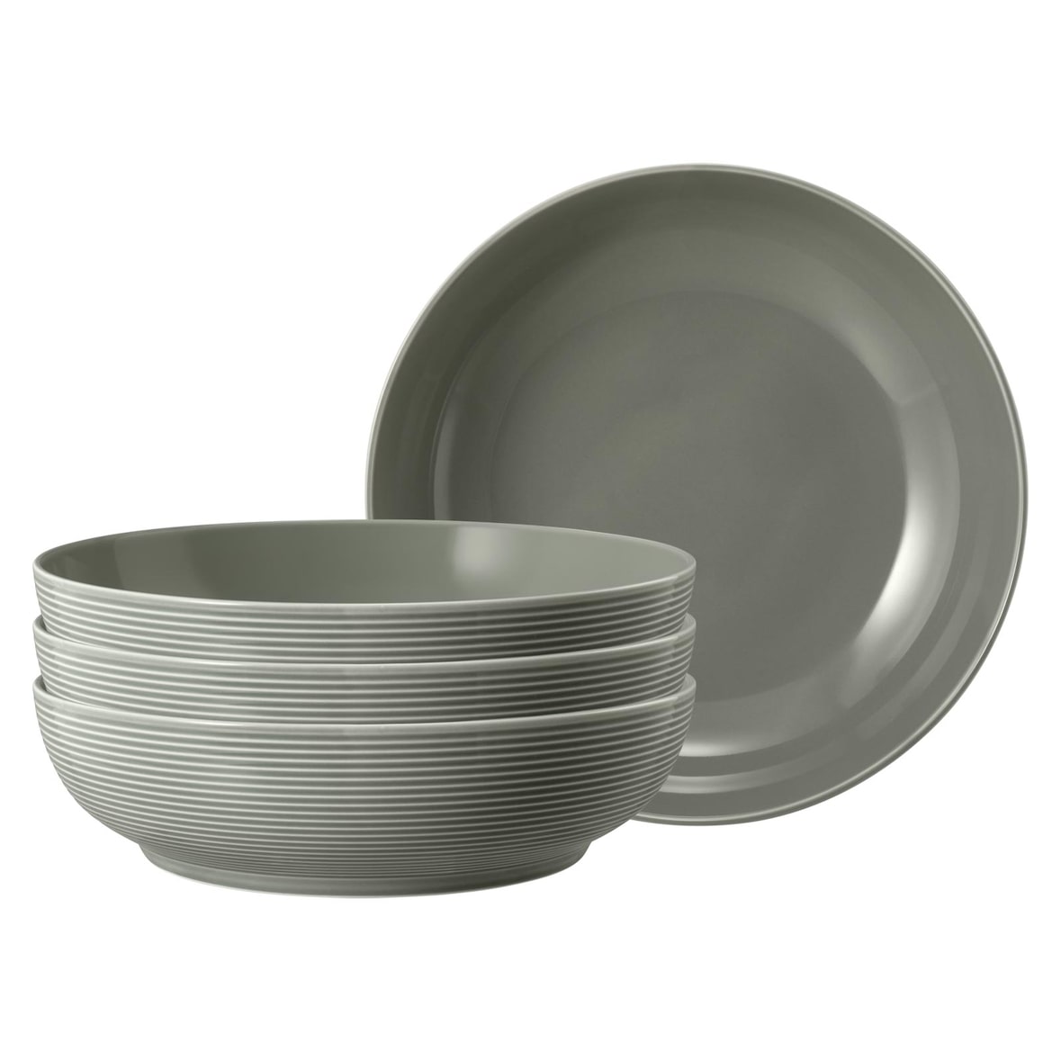 Seltmann Weiden Beat Color Glaze Foodbowl ø 25,5 cm 4er Set - Perlgrau