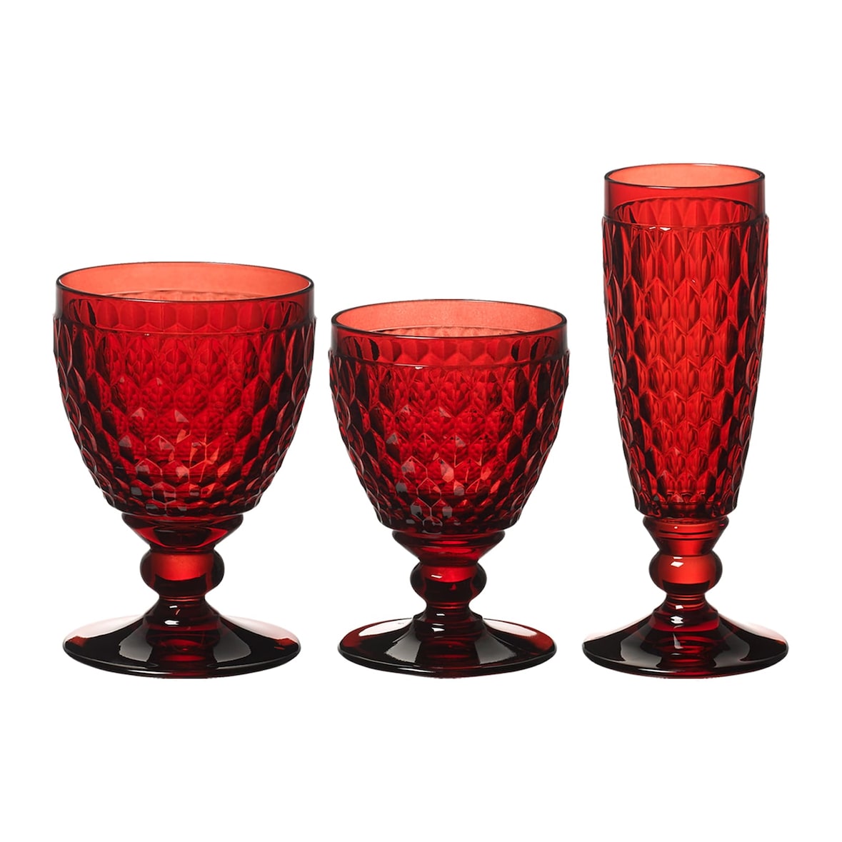 Villeroy & Boch Boston Coloured Wein- & Sektgläser 12er Set rot