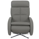 thumbnail of Relaxsessel HWC-L11, TV-Sessel Liegesessel, Liegefunktion drehbar, elektrisch verstellbar Voll-Leder ~ grau