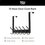 thumbnail of TOJ Living Deurkapstok – 12 haken – 43 cm – RVS – Mat zwart – Over-de-deur