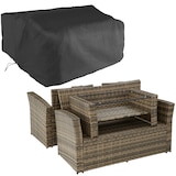 thumbnail of tectake Salon de jardin Modena 3+2+1 avec housse de protection - marron naturel - 403719