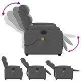 thumbnail of vidaXL Elektrischer Massagesessel mit Aufstehhilfe Dunkelgrau Stoff