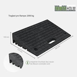 thumbnail of TRUTZHOLM Bordsteinrampe 2er Set 50x32x10cm Tragkraft 2t Gummi Rampe Auffahrrampe Rollstuhlrampe