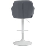 thumbnail of Sgabello da bar Natoma in similpelle grigio/Metallo bianco opaco