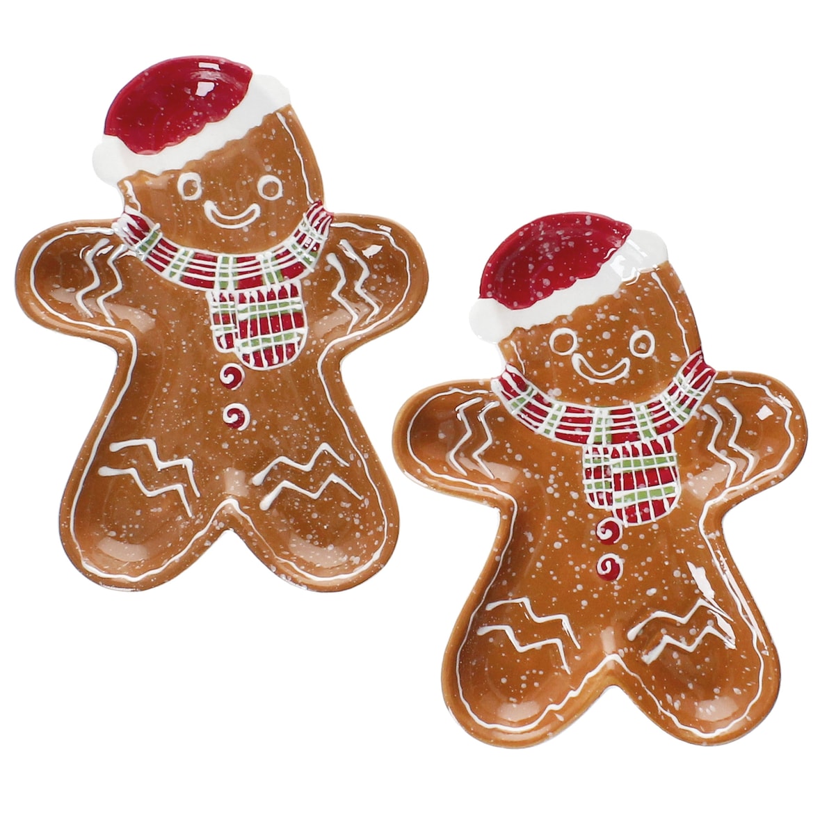 2er Set Candyman Keksteller Lebkuchenmann L22xB17cm Steingut Gebäck Weihnachten