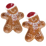 thumbnail of 2er Set Candyman Keksteller Lebkuchenmann L22xB17cm Steingut Gebäck Weihnachten