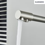 thumbnail of KLARWERK® Felix | 4-Wege Niederdruck Filter Armatur Edelstahl Silber | 4 Anschlüsse 3-Wege Wasserhahn Boiler Küche | Osmose Mischbatterie NSF geprüft