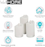 thumbnail of WellHome - 3er Set LED-Kerzen mit Jelly-Effekt und Timerfunktion in verschiedenen Größen
