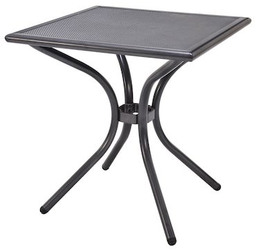 METRO PROFESSIONAL Mesa de restaurante Cassiopia, aço/alumínio, 70 x 70 cm, quadrada, cinzento