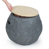 thumbnail of Andros Gas-Feuerstelle 40.000BTU/13kW Deckel Edelstahlbrenner Mittleres Steingrau