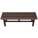 thumbnail of Alu Gartenbank HWC-K60, Bank Parkbank Sitzbank Balkonbank, wetterfest WPC 120cm, braun