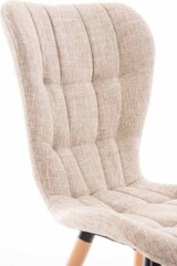 thumbnail of CHEFGASTRO 4er-Set Esszimmerstuhl SANTA FE Stoff natura HxBxT 88x50x63cm Stoff Creme Küchenstuhl