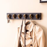 thumbnail of Wandgarderobe FineBuy Hakenleiste Mango Massivholz 60 cm Garderobe Flur Schwarz