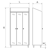 thumbnail of Armario desinfectador de utillaje y calzado mediante ozono