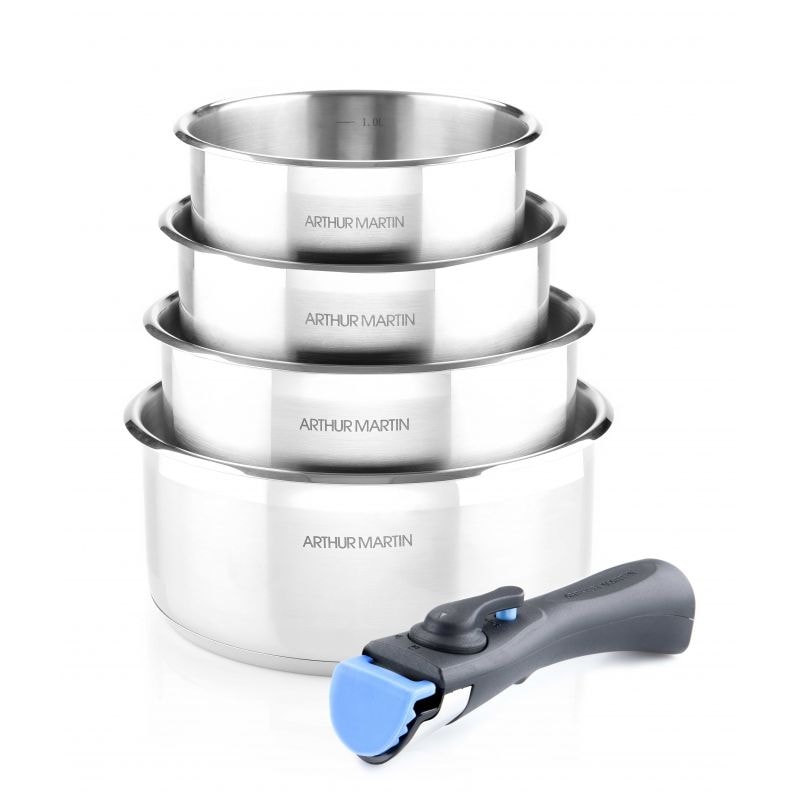 Batterie De Cuisine Inox 5 Pcs  5589 usage non-intensif Arthur Martin
