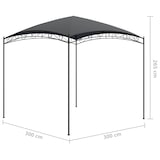 thumbnail of vidaXL Pavillon 3x3x2,65 m Anthrazit 180 g/m²