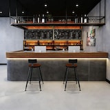 thumbnail of Empfangstheke mit Eckteil, Bartheke, Kassentheke, Betonoptik-Design, ideal für Cafés und Bars, Grau 160×60×100cm【Shuini 160 ZJ60】