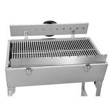 thumbnail of METRO PROFESSIONAL Holzkohlegrill Zondaro, 58 x 31 cm, mit drehbares Spießsystem, Edelstahl, silber