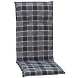 thumbnail of Gartenstuhl-Auflage Barcelona – Hochlehnerauflage für Gartenstühle Anzahl:6er Set,Dessin:Grau / Anthrazit Karo M650