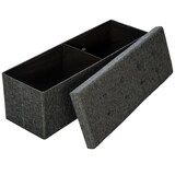 thumbnail of Helloshop26 - Banc coffre de rangement pliable tissu gris foncé 2208147