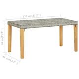 thumbnail of Helloshop26 - Banco de jardín mobiliario de exterior para terraza 120 cm resina trenzada gris y madera de acacia 02_0011202