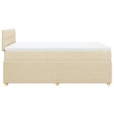 thumbnail of vidaXL Boxspringbett mit Matratze Creme 120x190 cm Stoff
