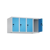 thumbnail of C+P Aufsatzschrank Classic PLUS, 4 Abteile, HxBxT 50x100x50cm, Sicherheitsdrehriegel, Hellgrau/Lichtblau von PROREGAL