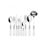 thumbnail of aladdin anel cromado, faqueiro de 75 peças, cabo branco, caixa de madeira wengué, casa bugatti