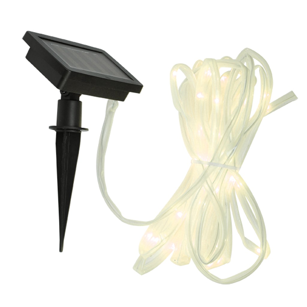 50 LED Solar Lichterschlauch Lichterkette Schlauch Wegbeleuchtung Warmweiß