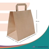 thumbnail of Inoverse 250 stk Papiertüten mit Henkel, 26+17x25 Papiertragetaschen, Braun Geschenktüten, Papiertaschen