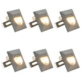 thumbnail of vidaXL Außenwandleuchten 6 Stk. LED 5 W Silbern Quadratisch