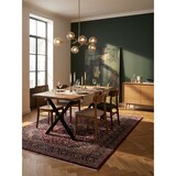 thumbnail of Esszimmertisch 120x60x76 cm Akazie Massivholz / Metall Esstisch Baumkante, Küchentisch Massiv mit X-Beinen in Schwarz, Holztisch Speisetisch