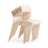 thumbnail of Set 4 Sedie Impilabili in Polipropilene con fibra di vetro per Giardino o interno, idrorepellenti e resistenti, design moderno - BARBARA - Crema