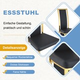 thumbnail of Esszimmerstühle 2er-Set PU-Leder Schwarz/Gold Metall 109 cm hoch