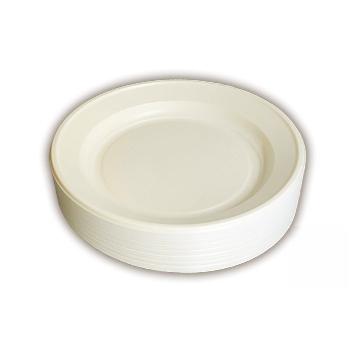 Plato de postre de plástico PS reutilizable de 17 cm.. Modelo: PFP901