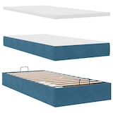 thumbnail of vidaXL Ottoman-Bett mit Matratzen Dunkelblau 80x200 cm Samt