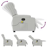 thumbnail of vidaXL Massagestoel verstelbaar stof wolk grijs