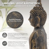 thumbnail of ECD Germany Buddha Figur 50 cm Bronze Polyresin Wetterfest Sitzend Feng Shui Statue Dekofigur Gartenfigur Innen Außen