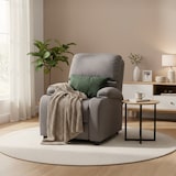 thumbnail of Poltrona Relax Reclinabile con Poggiapiedi in Microfibra Velluto Laura - Grigio-SR6201FG
