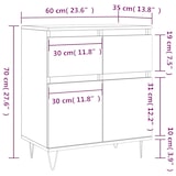 thumbnail of vidaXL Sideboard Räuchereiche 60x35x70 cm Holzwerkstoff