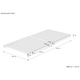 thumbnail of Niederflurbett metallfrei 90x200 Futon metallfreier Lattenrost, Fichte unbehandelt V-60.97-09 mit Matratze