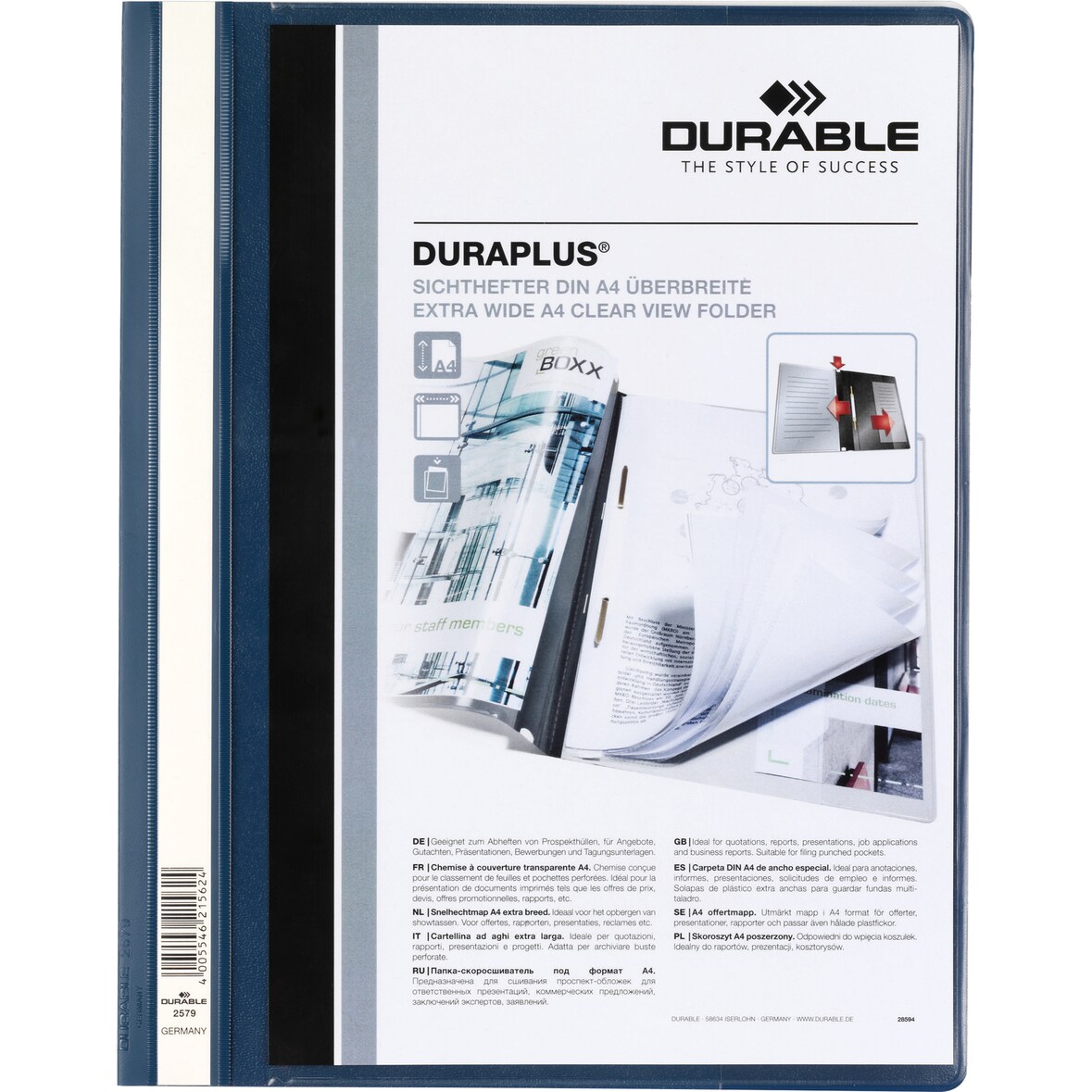 Durable Angebotshefter DURAPLUS A4 dbl transp Deckblatt mit Tasche