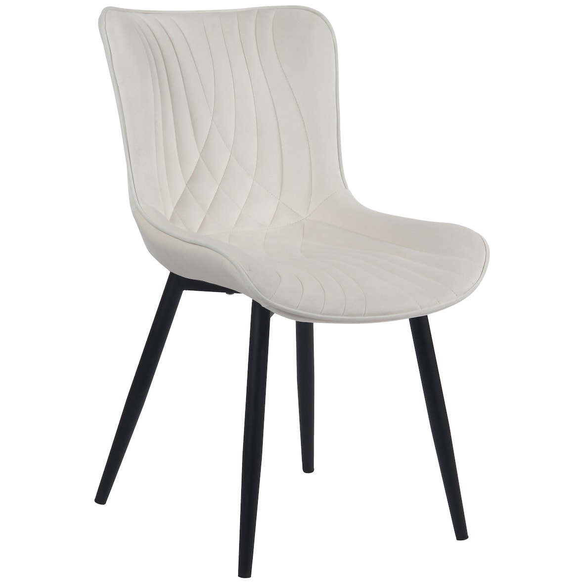 Stuhl Brady creme/Samt