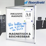 thumbnail of Schaukasten magnetisch - für den Innenbereich inkl. 12 Magnete - Magnetische & beschreibbare Rückwand - Alurahmen & Acrylglas / 2 x A4