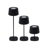 thumbnail of aro Conjunto de 2 candeeiros LED com altura ajustável, aço/plástico, Ø 8.8 cm, ligação USB, desmontável, preto